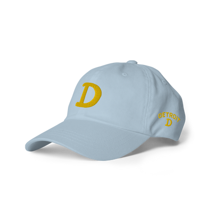 Detroit 'Old French D' Dad Hat (w/ Side Design) | Gold Embroidery