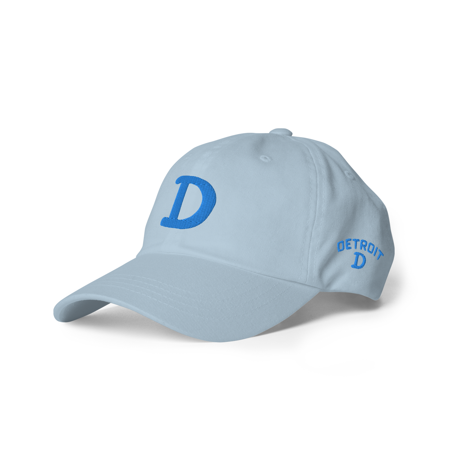 Detroit 'Old French D' Dad Hat (w/ Side Design) | Azure Embroidery