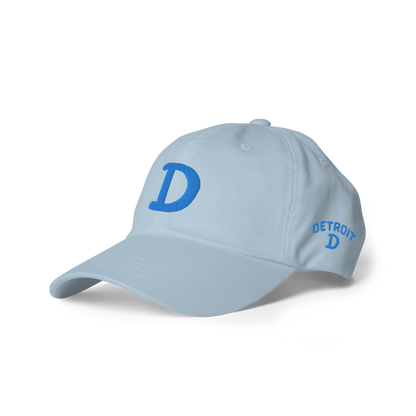 Detroit 'Old French D' Dad Hat (w/ Side Design) | Azure Embroidery