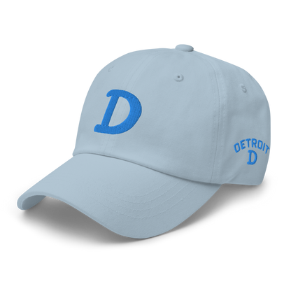 Detroit 'Old French D' Dad Hat (w/ Side Design) | Azure Embroidery