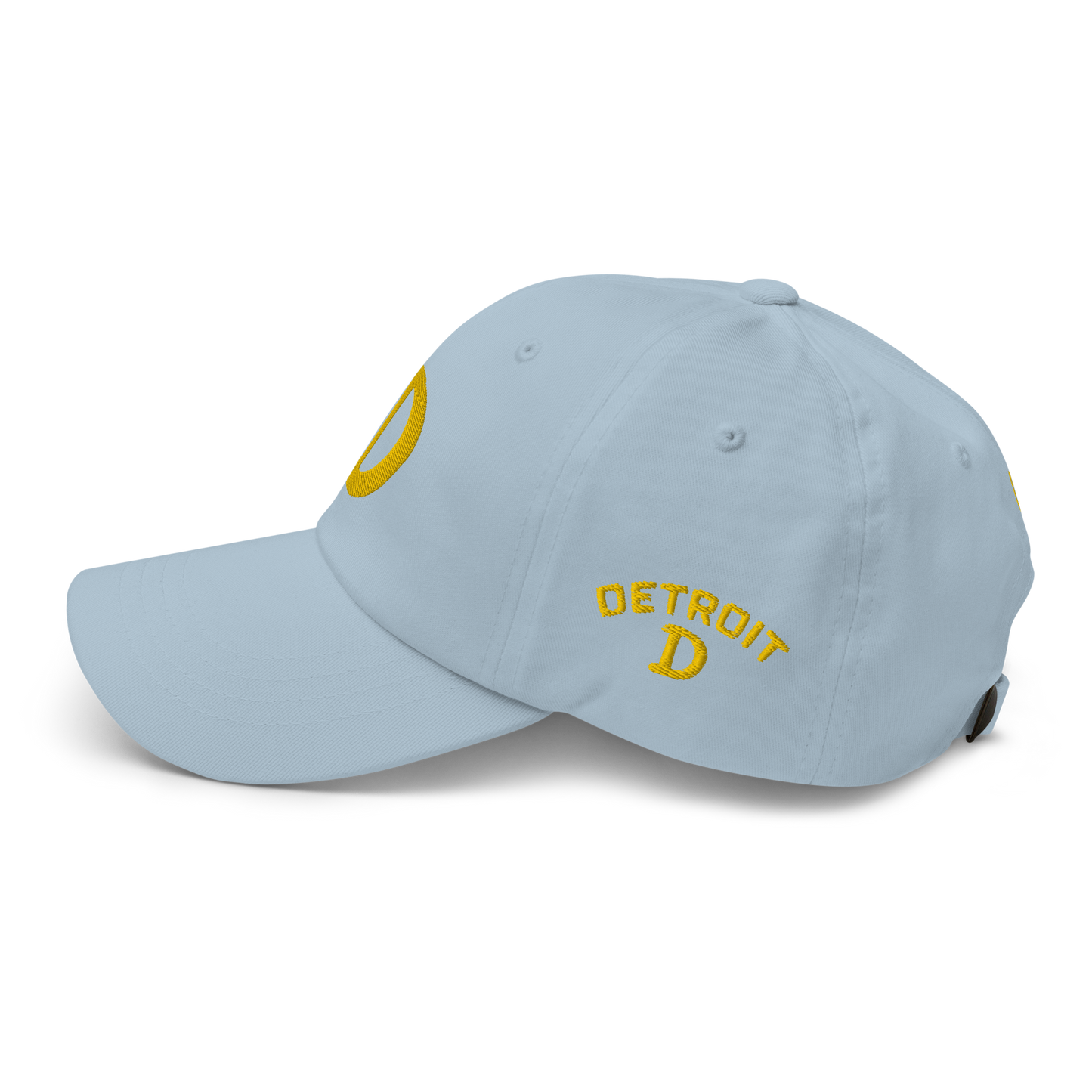 Detroit 'Old French D' Dad Hat (w/ Side Design) | Gold Embroidery