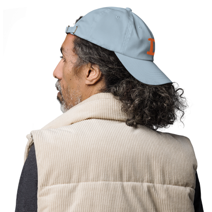 Detroit 'Old French D' Dad Hat (w/ Side Design) | Orange Embroidery