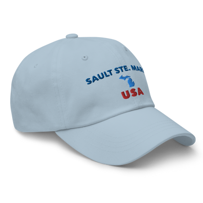 'Sault Ste. Marie USA' Dad Hat (w/ Michigan Outline)