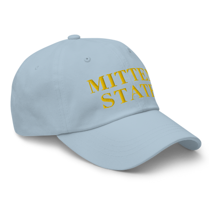 Michigan 'Mitten State' Dad Hat (Didone Font) | Gold Embroidery