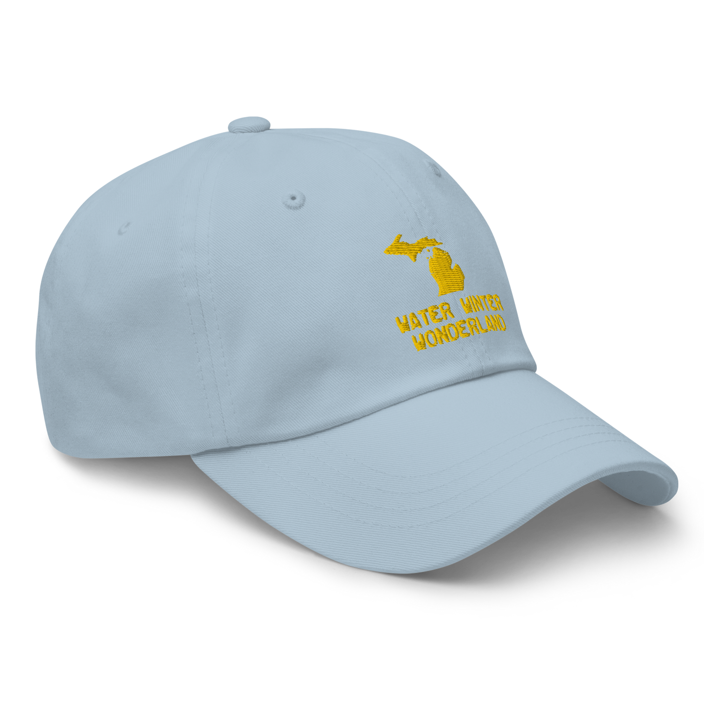 'Water Winter Wonderland' Dad Hat (w/ Michigan Outline) | Gold Embroidery