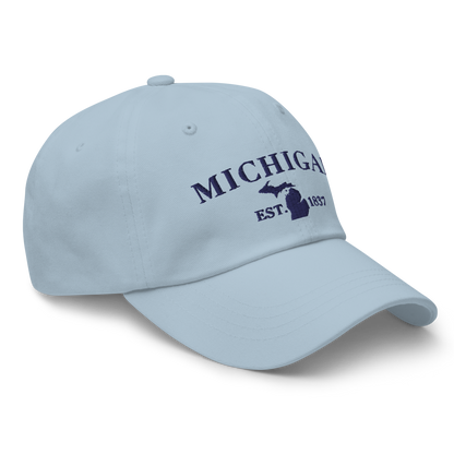 'Michigan EST 1837' Dad Hat (Didone Font)