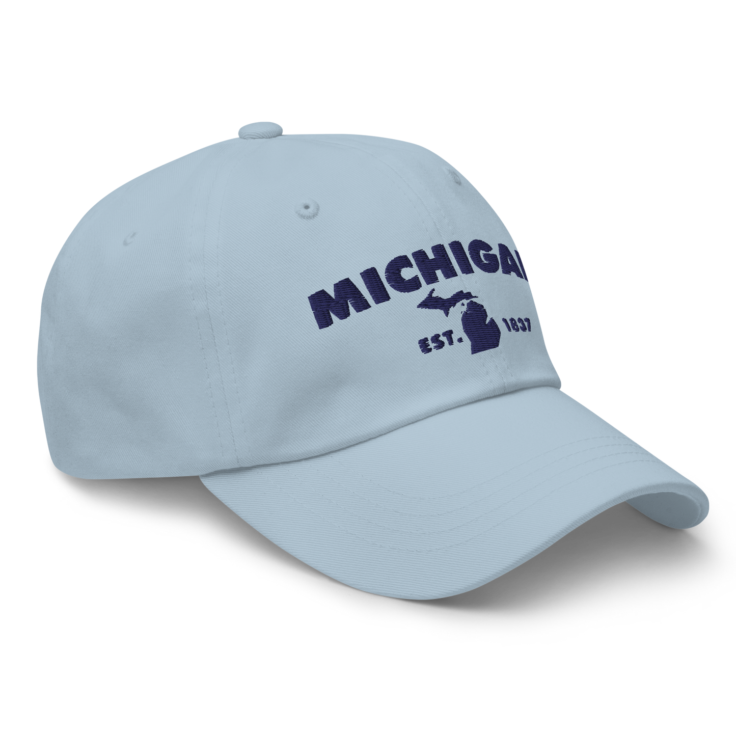 'Michigan EST 1837' Dad Hat (Geometric Sans Font)