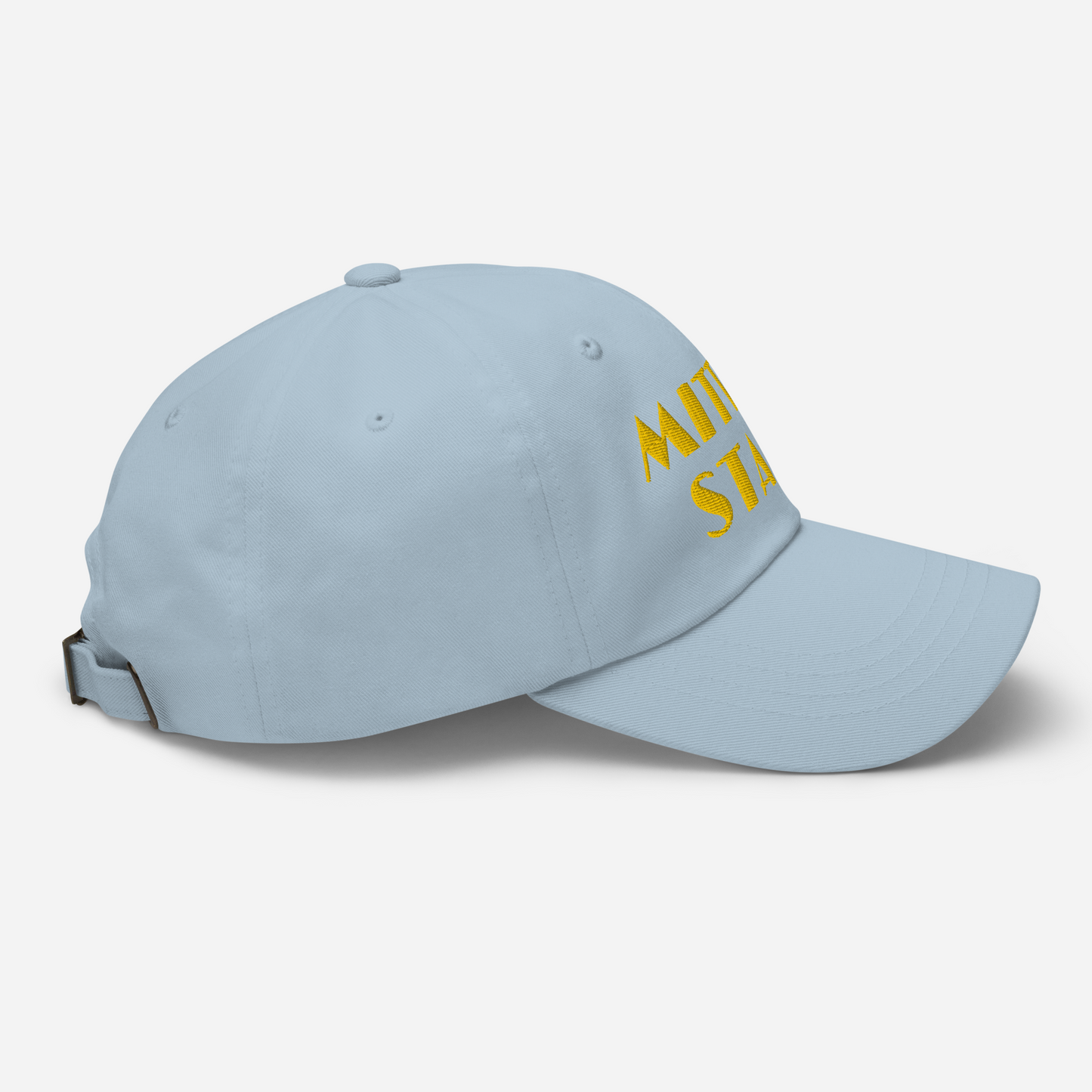 Michigan 'Mitten State' Dad Hat (Art Deco Font) | Gold Embroidery