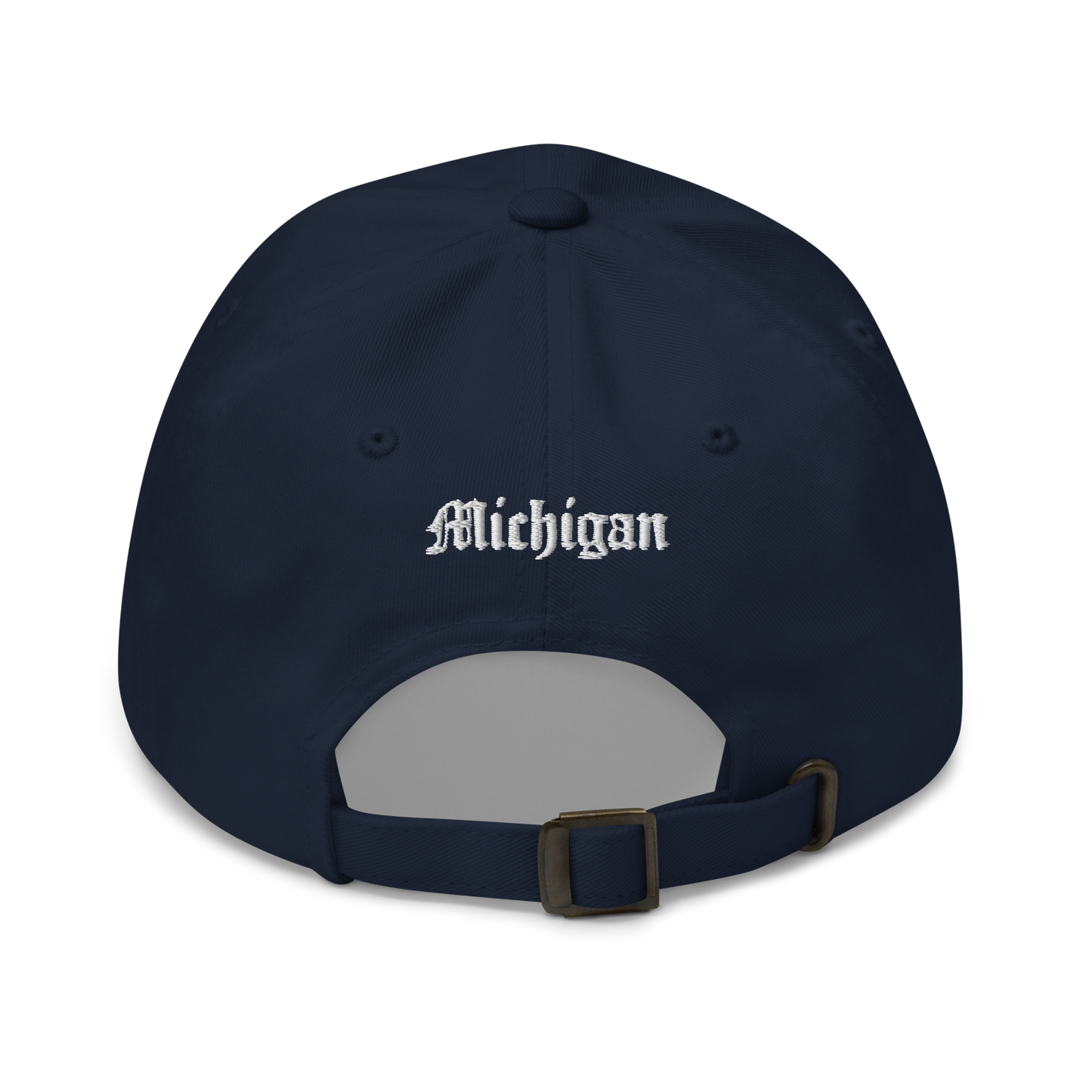 Old English 'M' Dad Hat (w 'Michigan' Back Design)