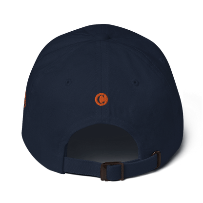 Detroit 'Old French D' Dad Hat (w/ Side Design) | Orange Embroidery