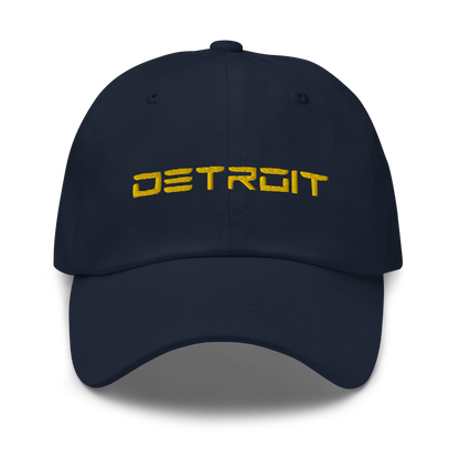 'Detroit' Dad Hat (Electric Font) | Gold Embroidery