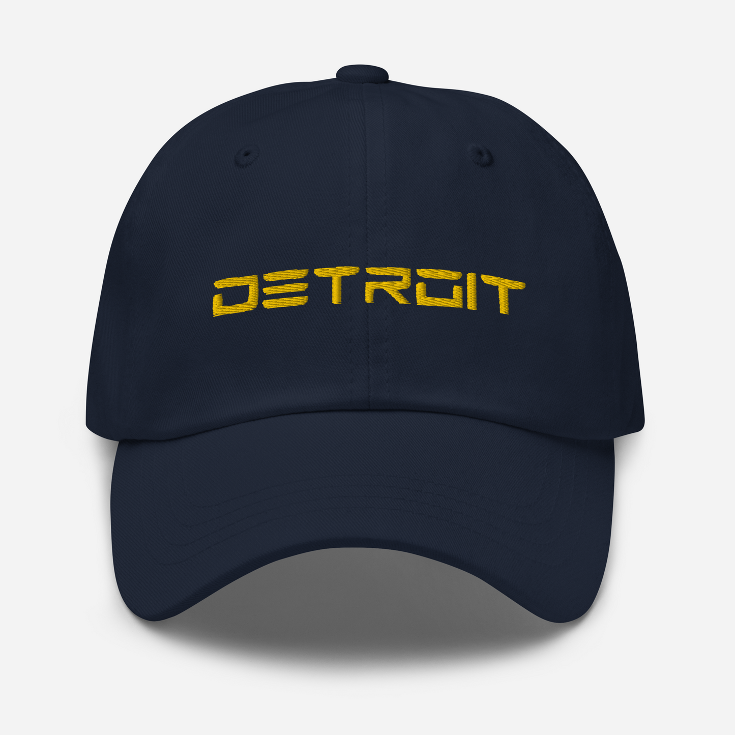 'Detroit' Dad Hat (Electric Font) | Gold Embroidery