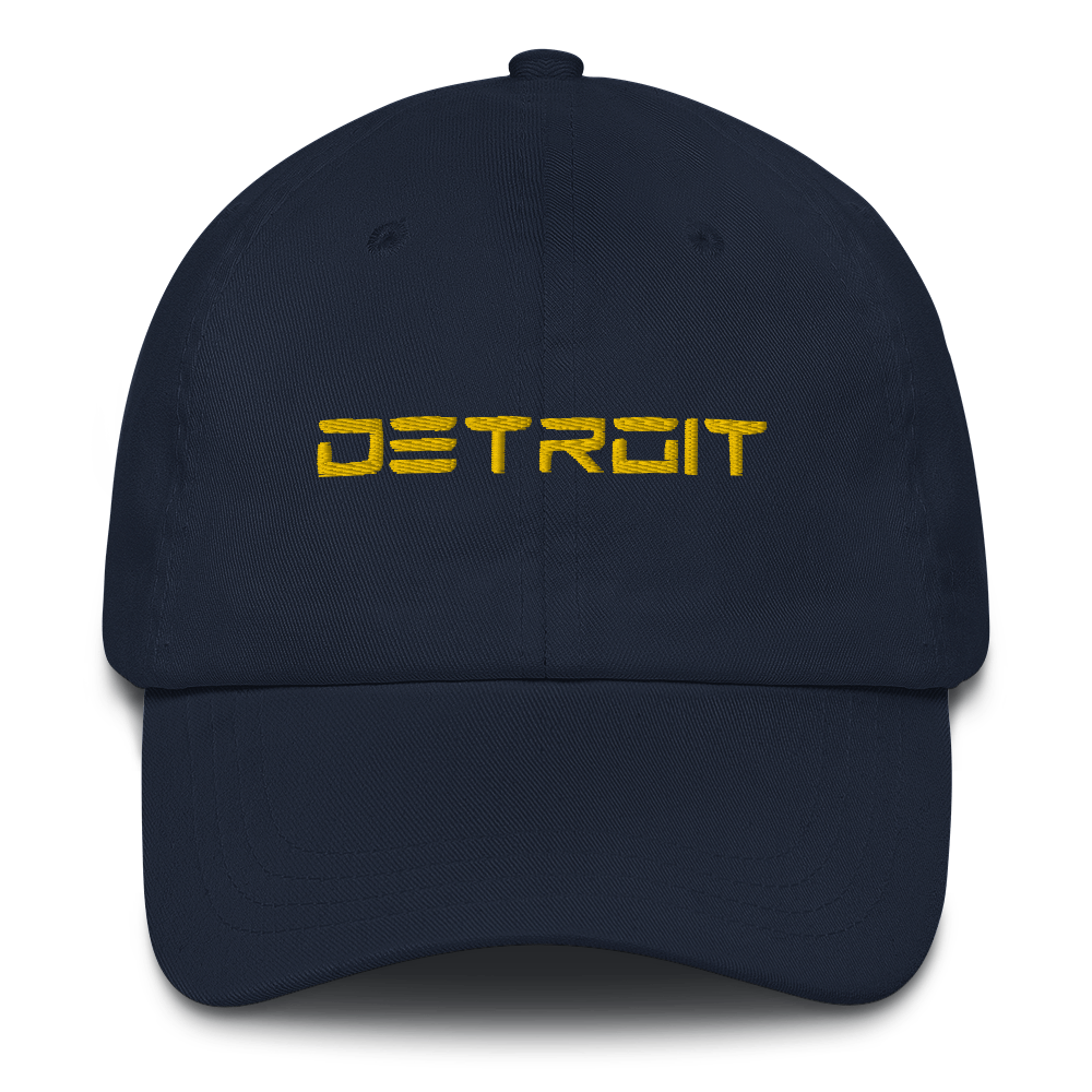 'Detroit' Dad Hat (Electric Font) | Gold Embroidery