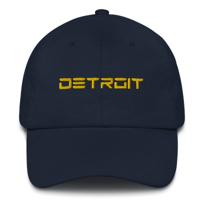 'Detroit' Dad Hat (Electric Font) | Gold Embroidery