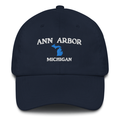 'Ann Arbor Michigan' Dad Hat (w/ Michigan Outline)