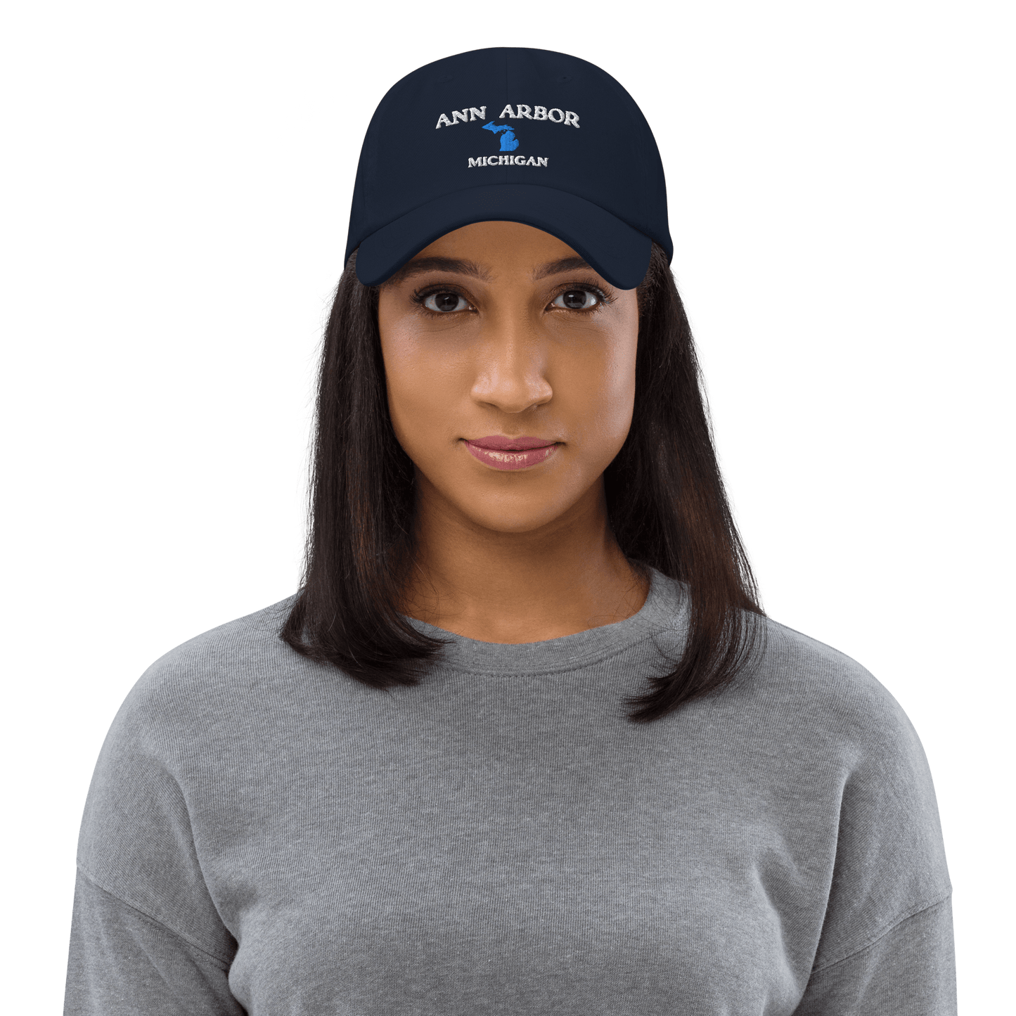 'Ann Arbor Michigan' Dad Hat (w/ Michigan Outline)