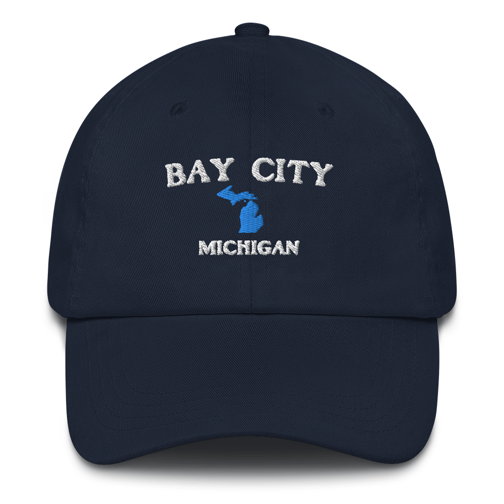 'Bay City Michigan' Dad Hat (w/ Michigan Outline)