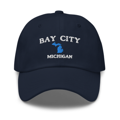 'Bay City Michigan' Dad Hat (w/ Michigan Outline)