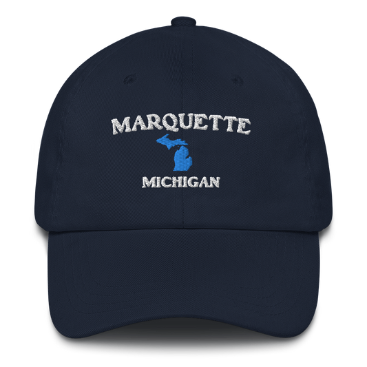 'Marquette Michigan' Dad Hat (w/ Michigan Outline)