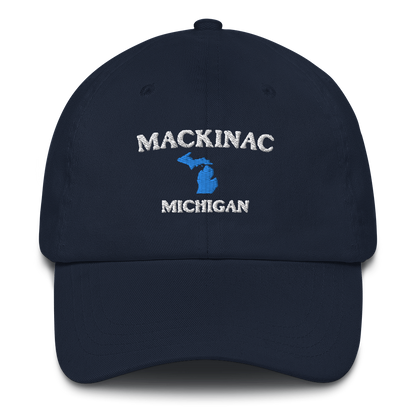 'Mackinac Michigan' Dad Hat (w/ Michigan Outline)