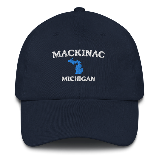 'Mackinac Michigan' Dad Hat (w/ Michigan Outline)