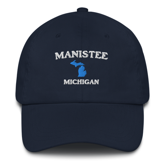 'Manistee Michigan' Dad Hat (w/ Michigan Outline)