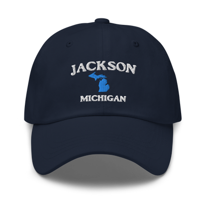 'Jackson Michigan' Dad Hat (w/ Michigan Outline)