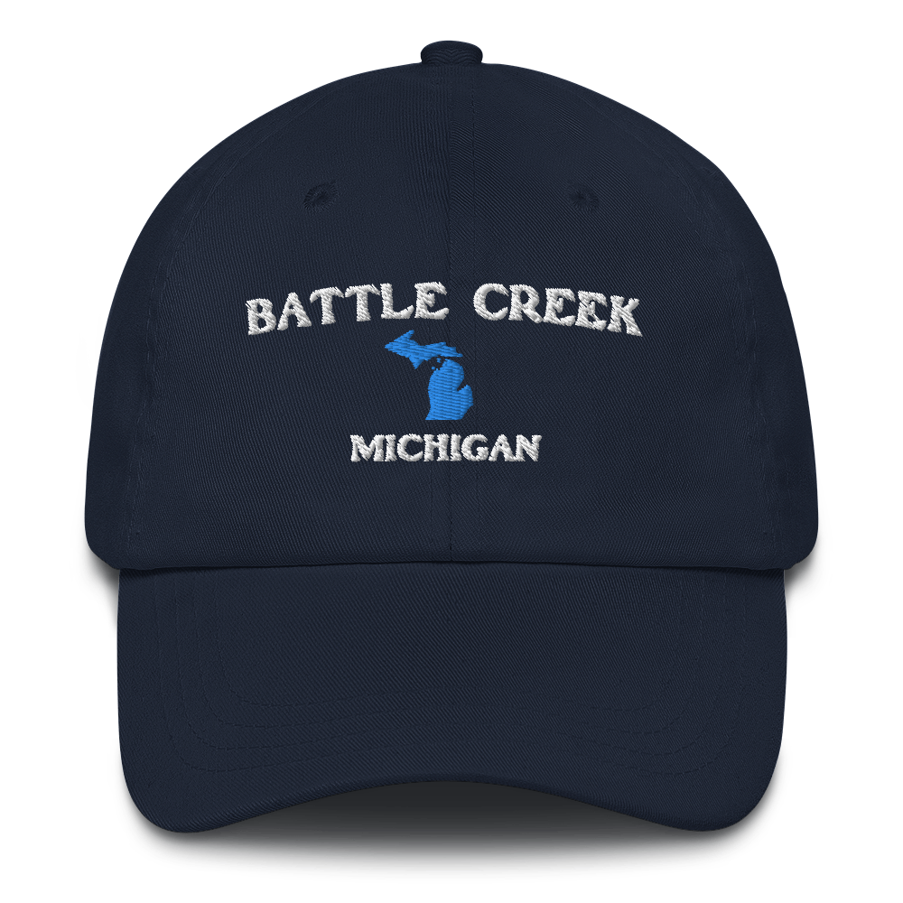 'Battle Creek Michigan' Dad Hat (w/ Michigan Outline)