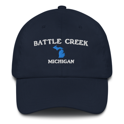 'Battle Creek Michigan' Dad Hat (w/ Michigan Outline)