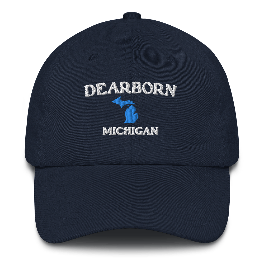 'Dearborn Michigan' Dad Hats (w/ Michigan Outline)