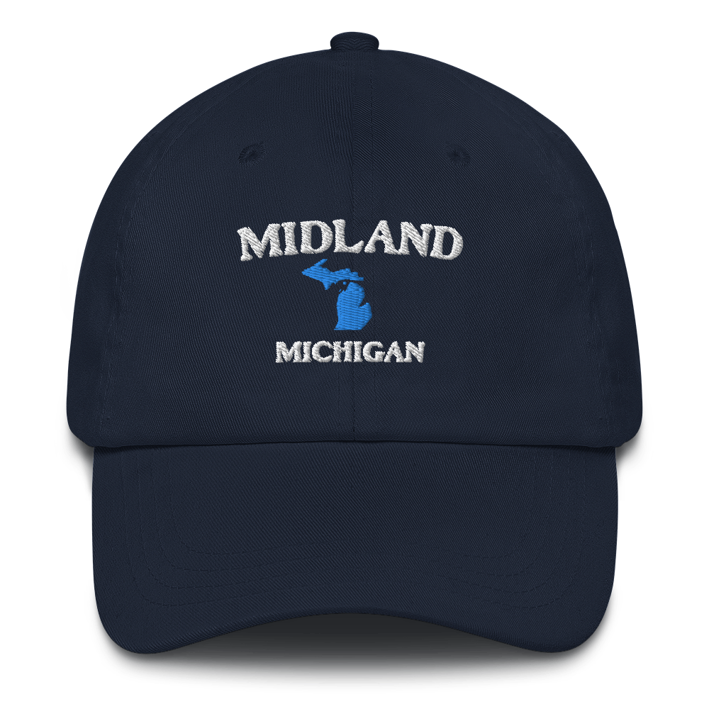 'Midland Michigan' Dad Hat (w/ Michigan Outline)