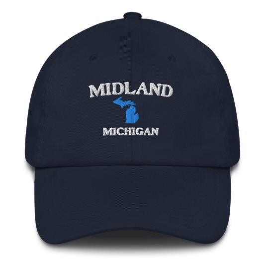 'Midland Michigan' Dad Hat (w/ Michigan Outline)