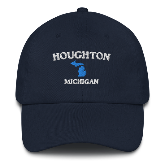 'Houghton Michigan' Dad Hat (w/ Michigan Outline)