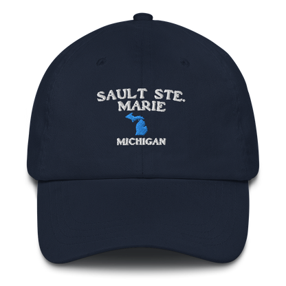 'Sault Ste. Marie' Dad Hat (w/ Michigan Outline)