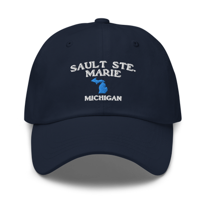 'Sault Ste. Marie' Dad Hat (w/ Michigan Outline)