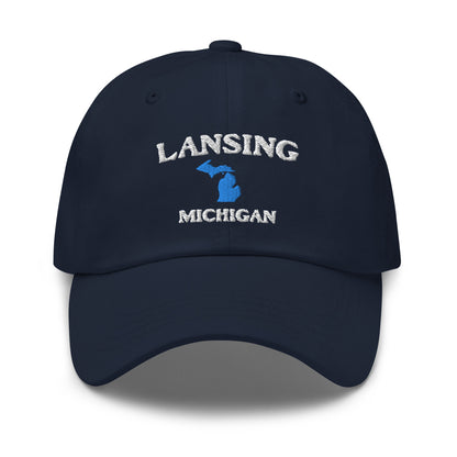 'Lansing Michigan' Dad Hat (w/ Michigan Outline)