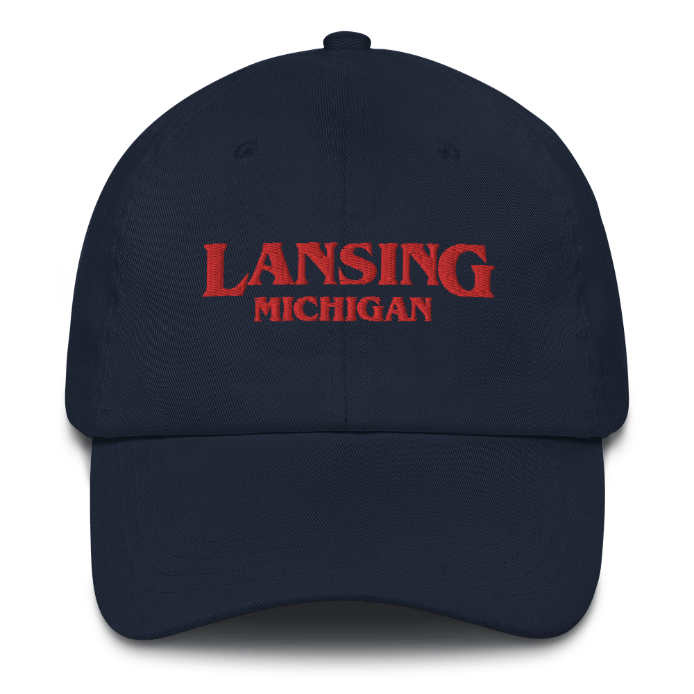 'Lansing Michigan' Dad Hat (1980s Drama Parody)