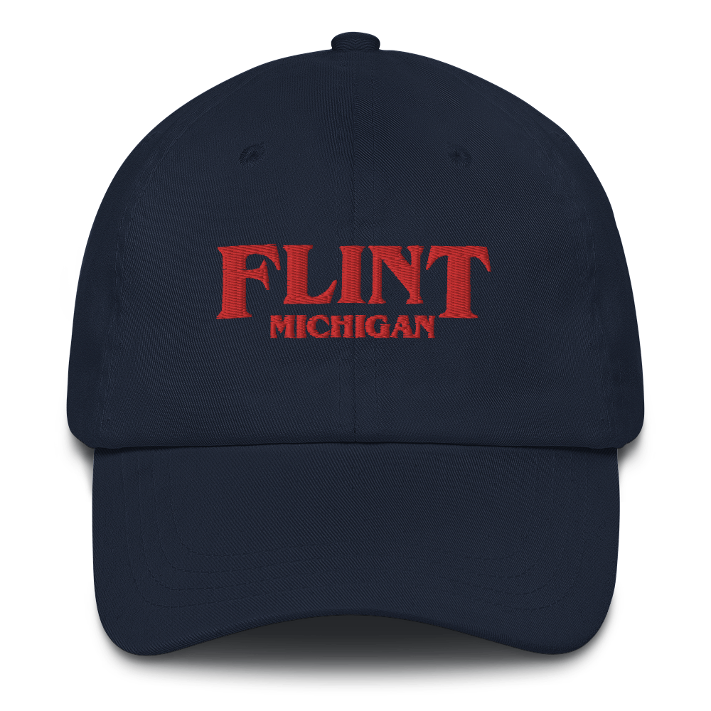 'Flint Michigan' Dad Hat (1980s Drama Parody)