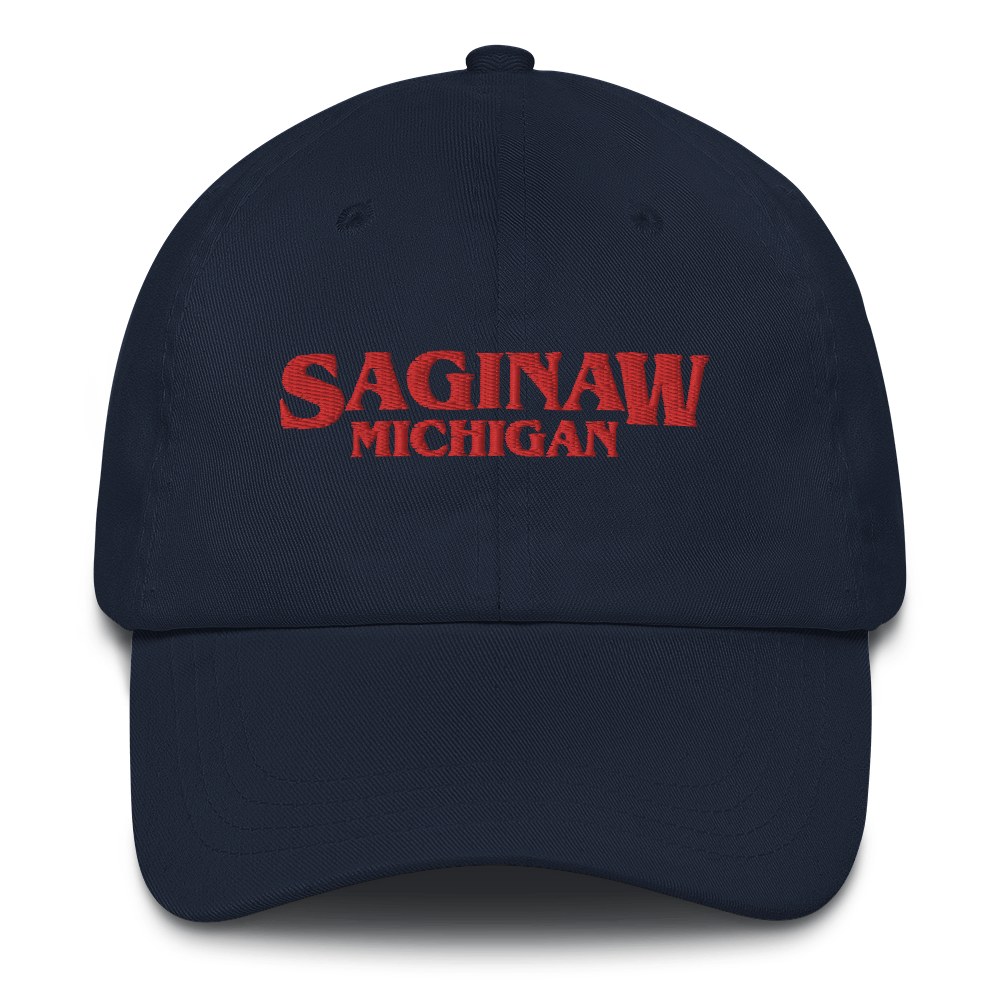 'Saginaw Michigan' Dad Hat (1980s Drama Parody)