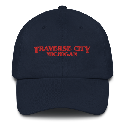 'Traverse City Michigan' Dad Hat (1980s Drama Parody)