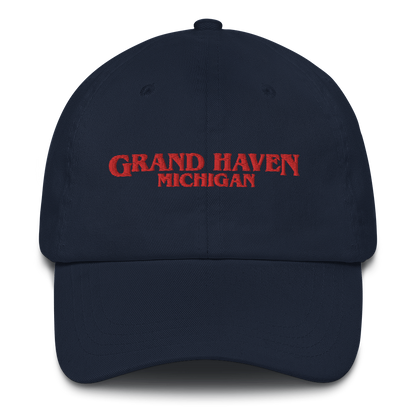 'Grand Haven Michigan' Dad Hat (1980s Drama Parody)