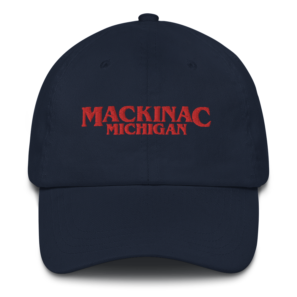 'Mackinac Michigan' Dad Hat (1980s Drama Parody)