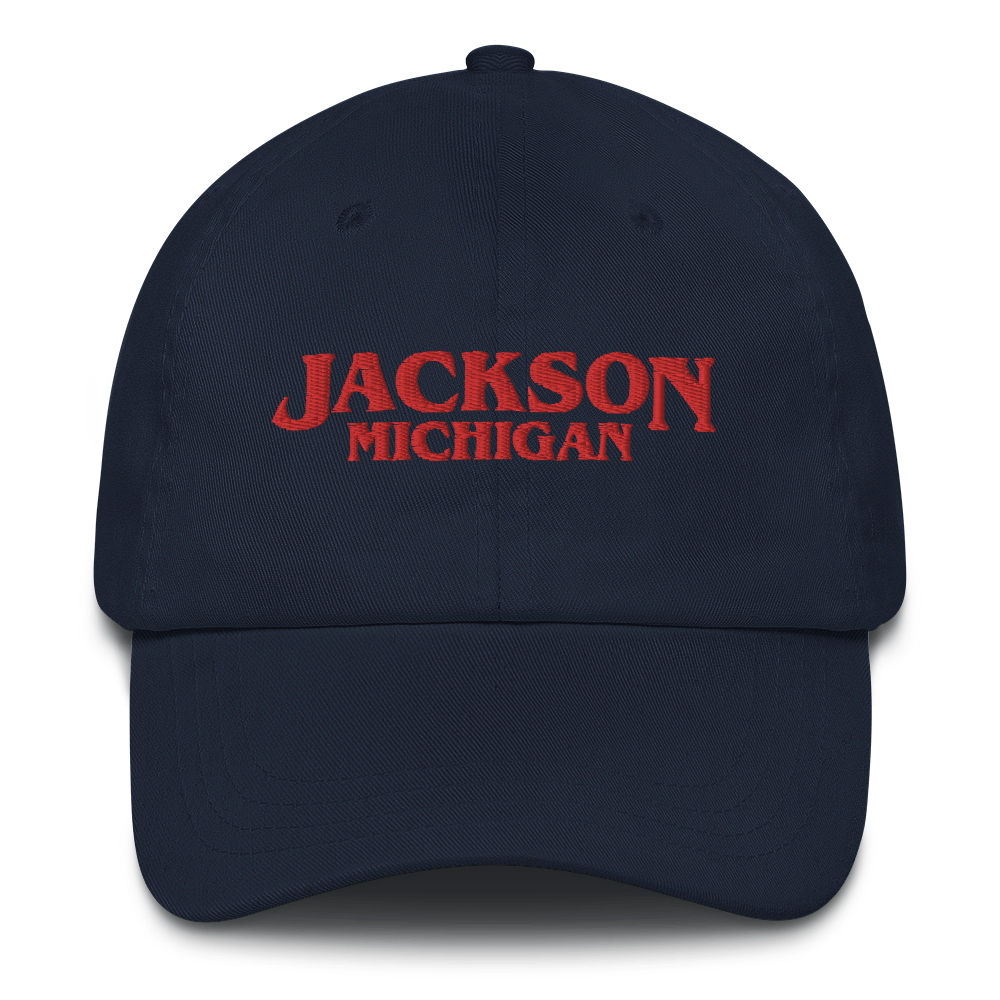 'Jackson Michigan' Dad Hat (1980s Drama Parody)