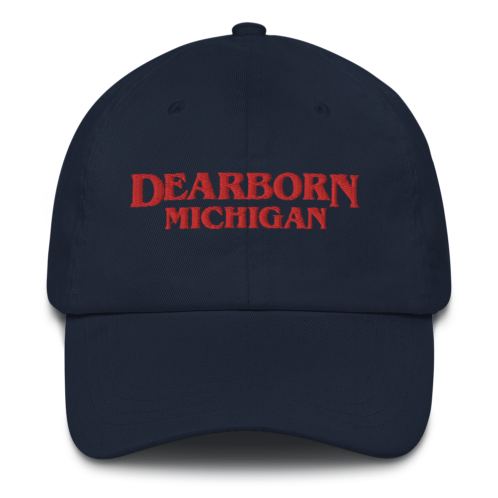 'Dearborn Michigan' Dad Hat (1980s Drama Parody)