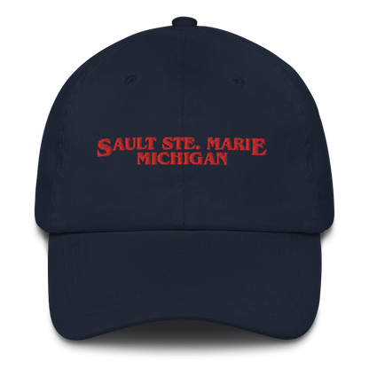 'Sault Ste. Marie Michigan' Dad Hat (1980s Drama Parody)