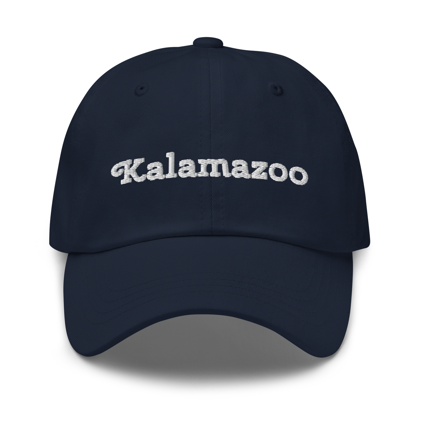 'Kalamazoo' Dad Hat | White/Black Embroidery