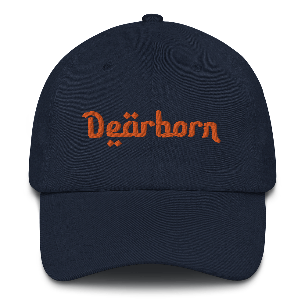 'Dearborn' Dad Hat | Orange Embroidery