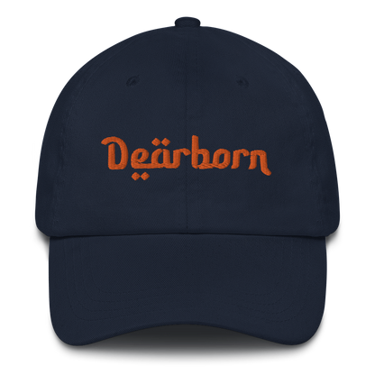 'Dearborn' Dad Hat | Orange Embroidery