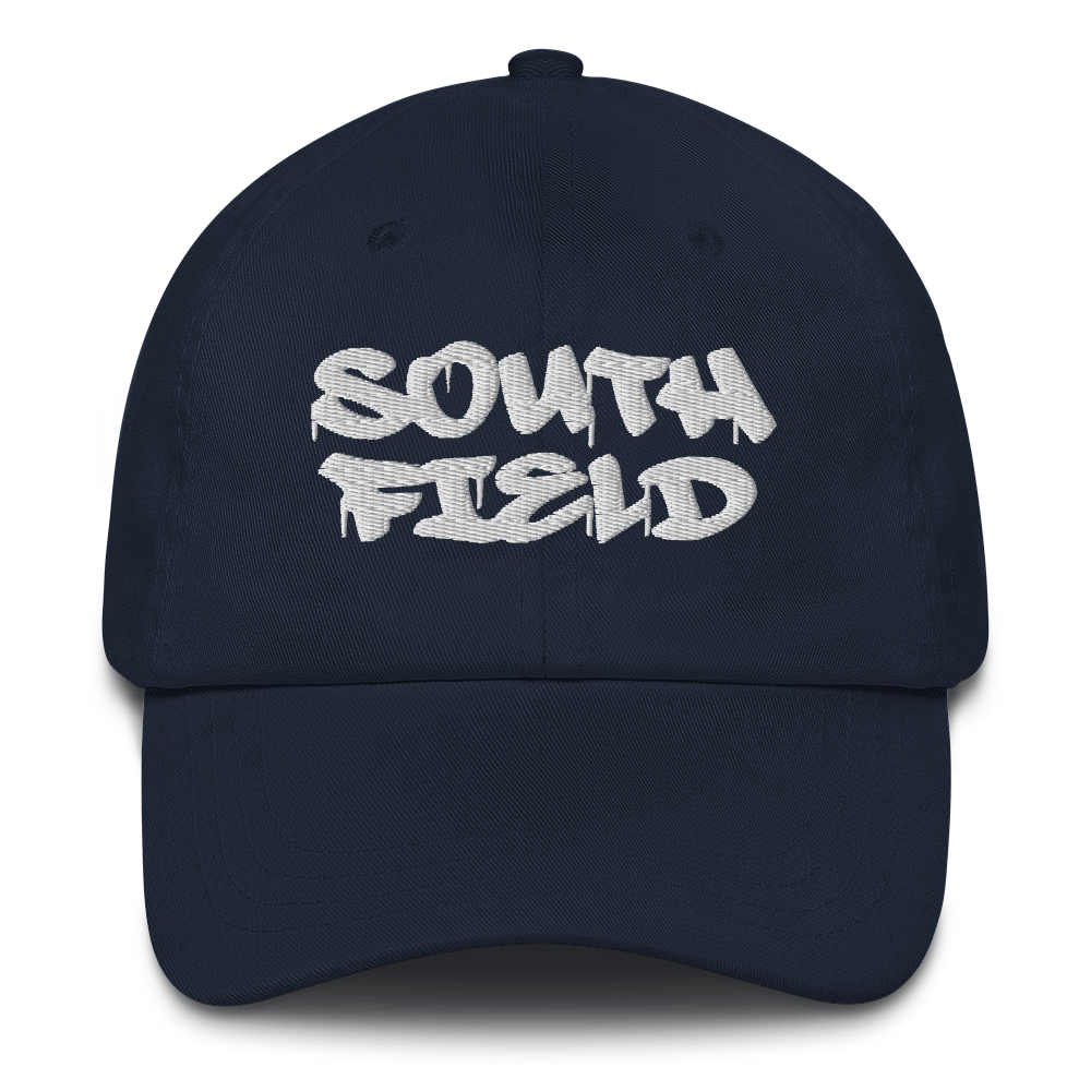 'Southfield' Dad Hat | White/Black Embroidery