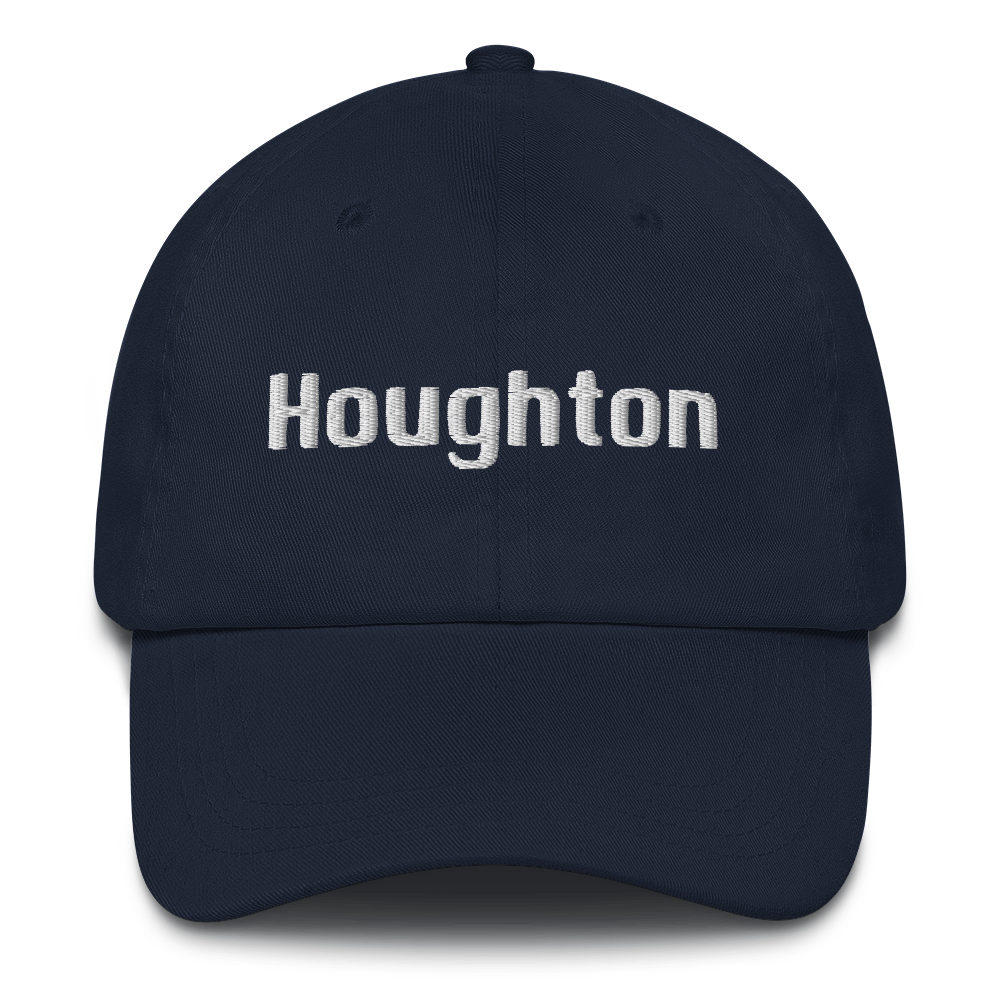 'Houghton' Dad Hat | White/Black Embroidery